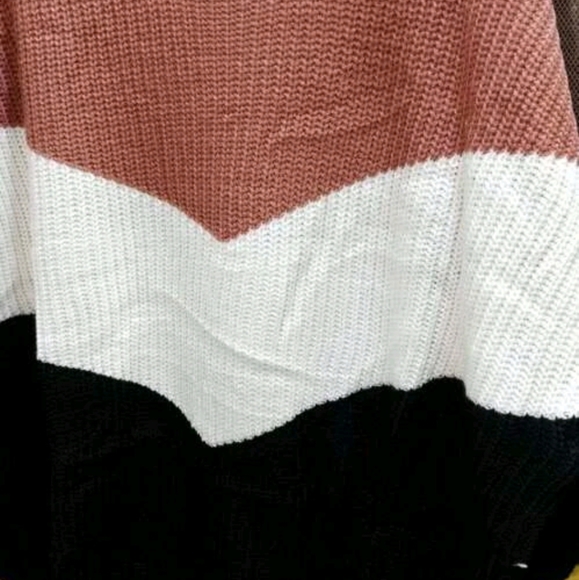 Drop Shoulder Chevron Sweater - Picture 9 of 9